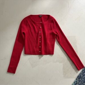 Wild Fable Vibrant Red Knit Cardigan